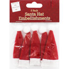 Santa Hat Embellishments - Pack of 5 image number 1