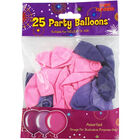 Pink and Purple Party Balloons: Pack Of 25 image number 1