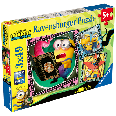 Minions & Monsters 3 x 49 Piece Jigsaw Puzzle Set image number 1