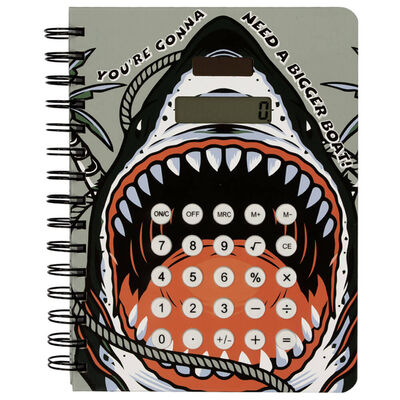 A5 Wiro Calculator Notebook: Shark image number 1