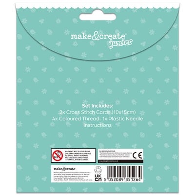 Easter Cross Stitch Kit: Chick & Lamb image number 2