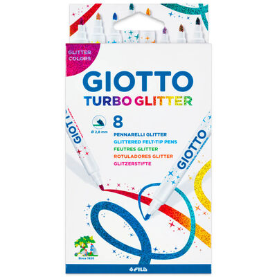Giotto Turbo Glitter Pens: Pack of 8 image number 1