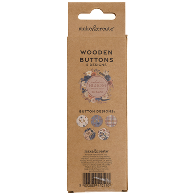 Autumn Bloom Wooden Buttons: Pack of 50 image number 3