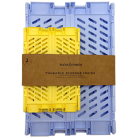 Foldable Storage Crate: Pack of 2