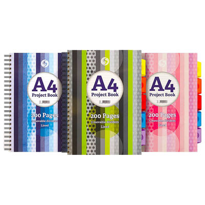 Silvine A4 Striped Project Notebook: Assorted image number 2