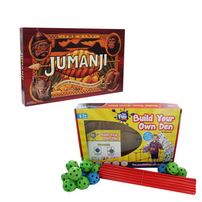 Jumanji Board Game and Build Your Own Den Bundle image number 1