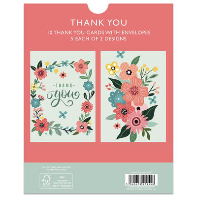 Floral Thank You Cards: Pack of 10 image number 2