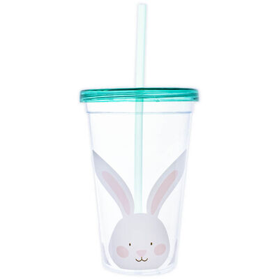 Easter Drinking Cup with Straw: Bunny image number 1