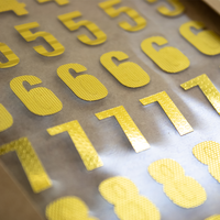 Gold Number Stickers: Pack of 61