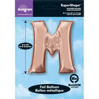 34 Inch Light Rose Gold Letter M Helium Balloon image number 2
