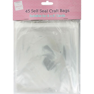 45 Self Seal Craft Bags: 6 x 6 Inches image number 1