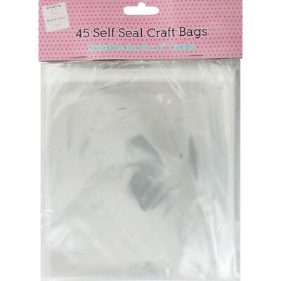 45 Self Seal Craft Bags - 6 x 6 Inches image number 1
