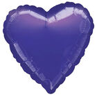 18 Inch Purple Heart Helium Balloon image number 1