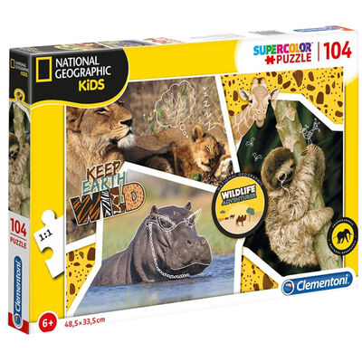 National Geographic Wildlife 104 Piece Jigsaw Puzzle image number 1