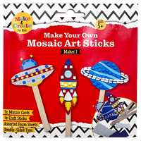 Make Your Own Space Mosaic Art Sticks
