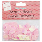 Pink Sequin Heart Embellishments - 20g image number 1