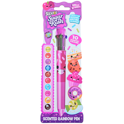 Scentos Sugar Rush Rainbow 10 Colour Scented Pen: Assorted image number 1