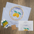 Bella Vita Make Your Own Cross Stitch Placemats Kit: Lemon image number 2