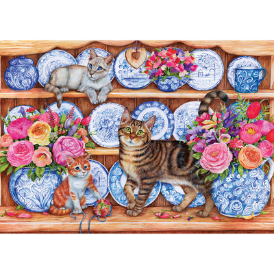 Cats on the Dresser 1000 Piece Jigsaw Puzzle image number 2