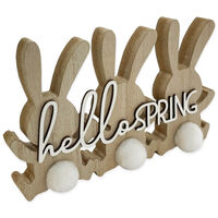 Wooden Easter Bunny Decorative Sign