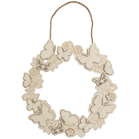 Wooden Butterfly Spring Wreath