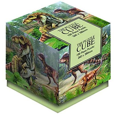 Dinosaur 100 Piece Jigsaw Puzzle Cube image number 1