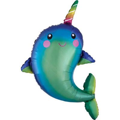 39 Inch Narwhal Super Shape Helium Balloon image number 1