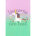 A5 Soft Cover Unicorns Plain Notebook image number 1