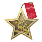 Wooden Stag LED Shadow Box Star image number 1