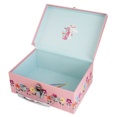 Pink Unicorn Rectangular Storage Case - Set of 3 image number 2