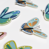 Butterflies 3D Toppers Stickers: Pack of 8