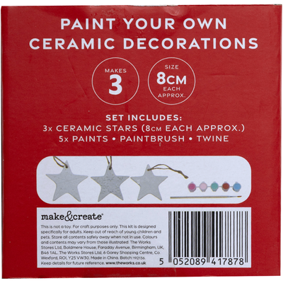 Paint Your Own Ceramic Decorations: Pack of 3 image number 3