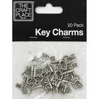 Small Silver Key Charms - 20 Pack image number 1