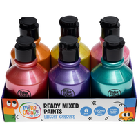Ready Mixed Glitter Paints: Pack of 6