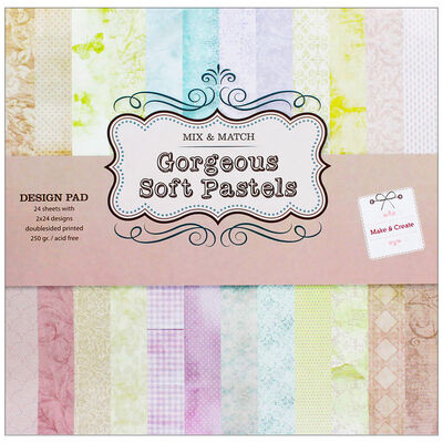 Gorgeous Soft Pastels Design Pad 12 x 12 Inch image number 1