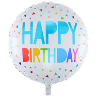31 Inch Round Happy Birthday Helium Balloon
