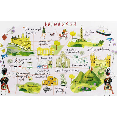 Edinburgh Map 500 Piece Jigsaw Puzzle image number 1