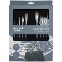 Crawford & Black Paint Brush Set: Pack of 10
