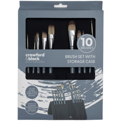 Crawford & Black Paint Brush Set: Pack of 10 image number 1