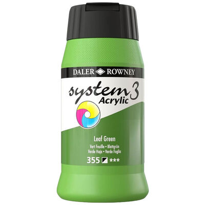 System 3 Acrylic Paint: Leaf Green 500ml image number 1