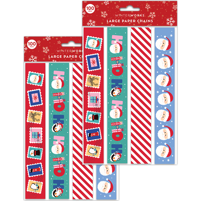 Large Festive Paper Chains Bundle image number 1