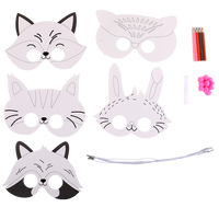 Colour Your Own Woodland Masks