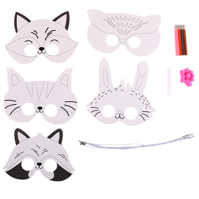 Colour Your Own Woodland Masks image number 2
