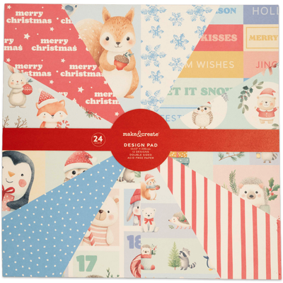 Christmas Animal Design Pad: 12 x 12 Inches image number 1