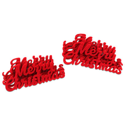 Felt Merry Christmas Toppers: Pack of 8 image number 1