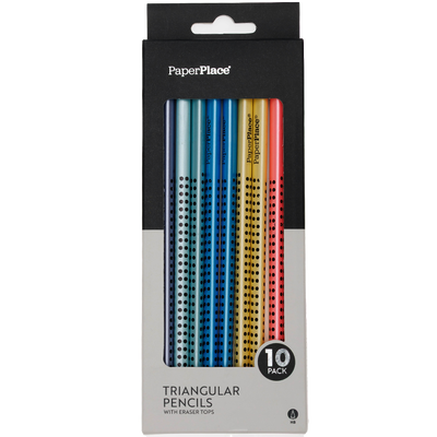 Triangular Pencils with Eraser Tops: Pack of 10 image number 1