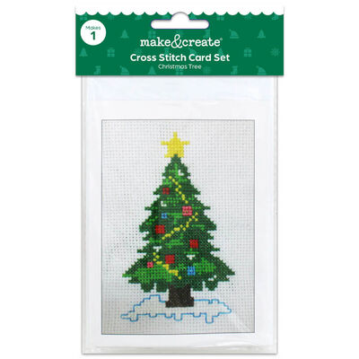 Make Your Own Cross Stitch Card Kit: Tree image number 1