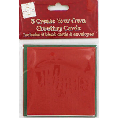 Create Your Own Green and Red Greeting Cards: 4x4 Inches image number 1