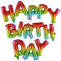 Happy Birthday Rainbow Air Fill Balloons