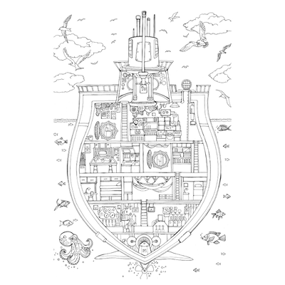 Vertical Worlds: Colouring Book image number 4